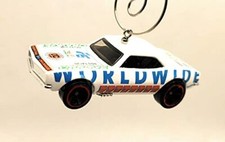 1967 Chevy Camaro Worldwide Christmas Ornament 1:64 White