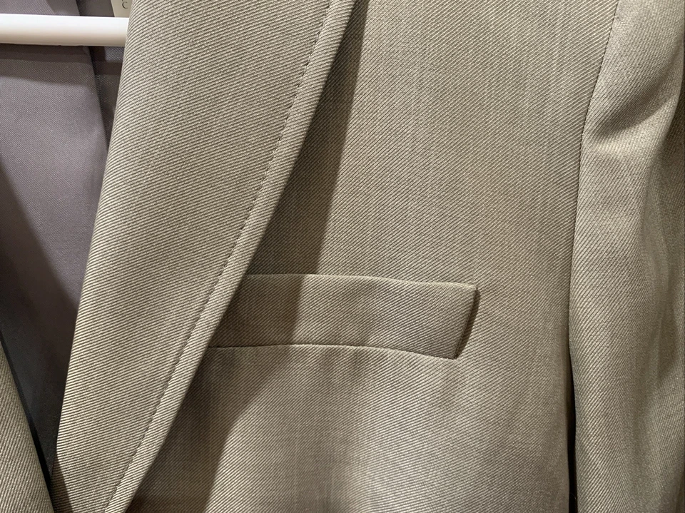 NUEVO CON ETIQUETAS Anne Klein Mujer Talla 4 Taupe 2 Piezas Traje Diseñador Blazer y Pantalones Venta al por menor $280 Foto 4 de 4