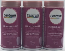 3PK Haleon Centrum Menopause Support ~ 30 Tablets Each ~ EXP 5/26~ FAST SHIP