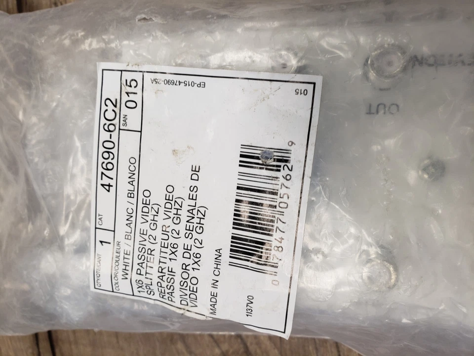 Leviton 47690-6C2 1x6 2GHz Passive Video Splitter - Sealed in plastic - Image 2 of 2