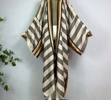 Kimono Africa Summer Boho Stripe Print Beach Swimwear Elegant Cardigan Sexy Holi