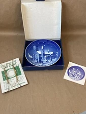 Vintage Ribe Domkirke Denmark Julen 1969 Plate-Made In Germany-Baco-Kirke Platto