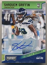 SHAQUEM GRIFFIN #279 2018 Panini Playoff RED ZONE AUTO RC SEAHAWKS