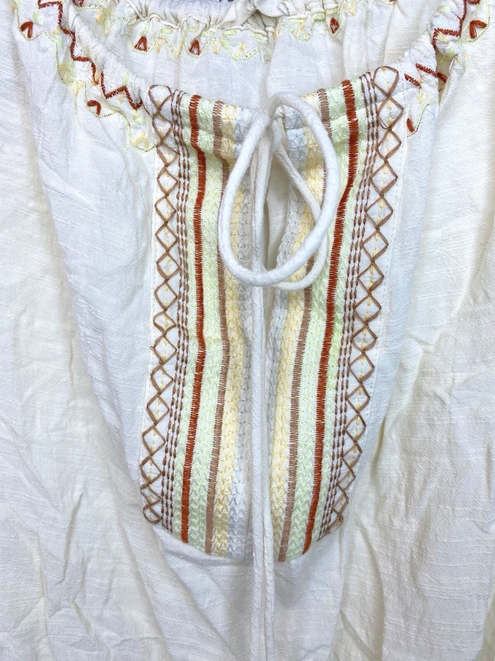 Camisa Ala Murciélago Bohemia Bordada Caballete Mujer’s Talla Grande Foto 3 de 4