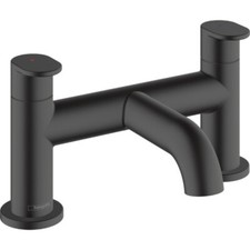 Hansgrohe Vernis Blend Bathroom Bath Mixer Tap Twin Lever BLACK Modern Curved