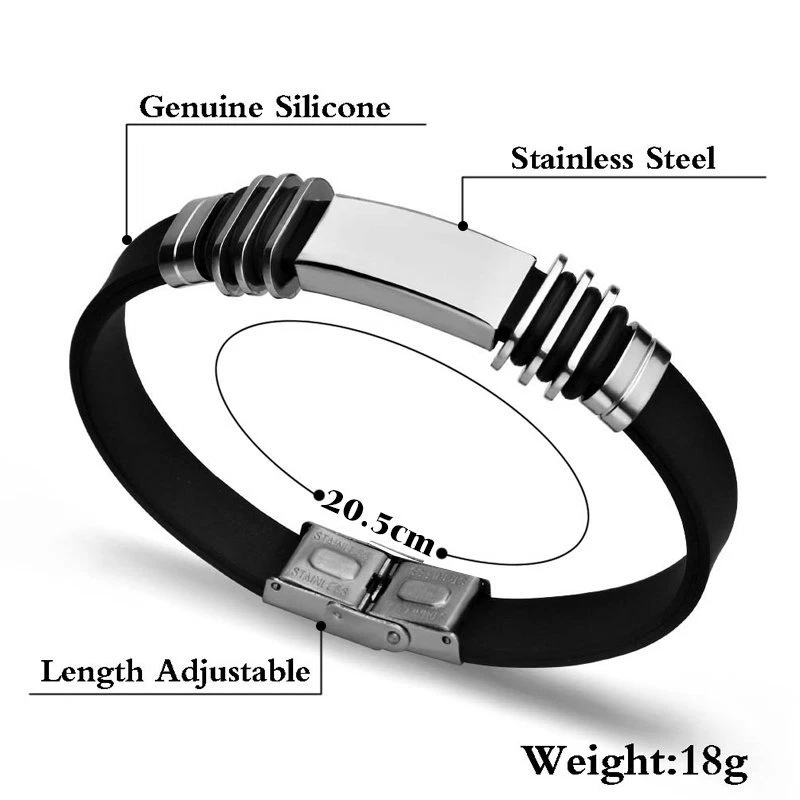 Pulseira de couro masculina personalizada nome gravado aniversário casamento presente personalizado - Imagem 4 de 4