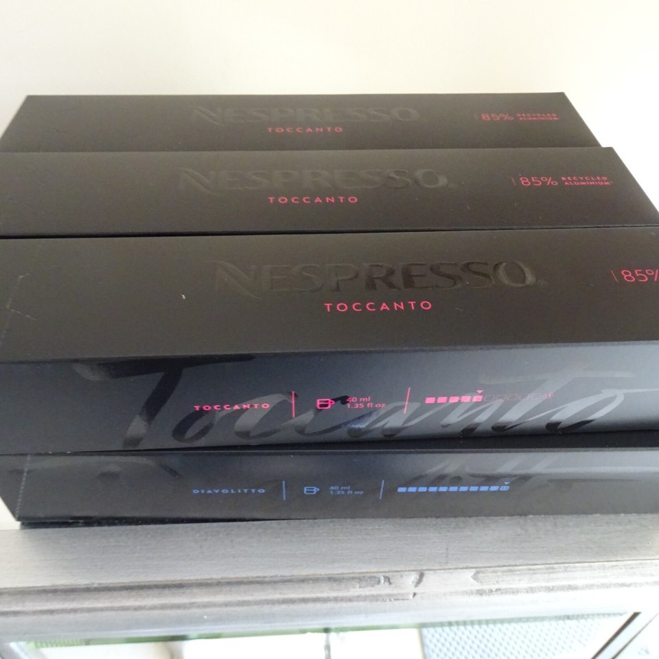 60x Nespresso Vertuo Toccanto and Diavolitto expiry 2025 pods capsules