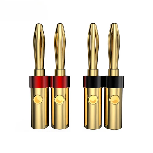 8PCS/set Gold Plated Banana Plug HIFI Audio Speaker Cable Banana Connector DIY - Picture 5 of 9
