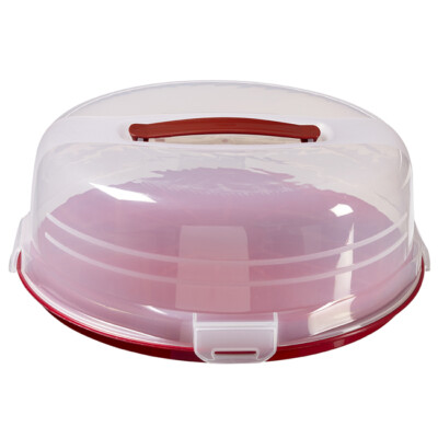 Curver Kuchenbox rund rot mit griff