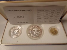 GRIECHENLAND 1992 - 10 + 25 Ecu in Silber + 150 Ecu in Gold (6,7g), PP - PEGASUS