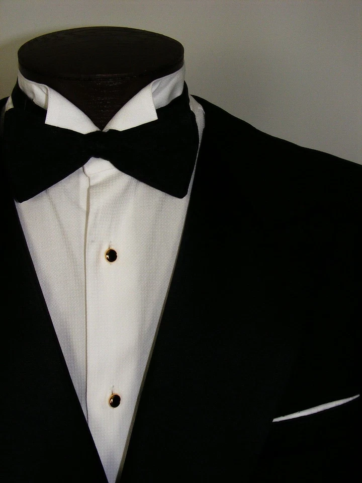 MENS SZ 44R BESPOKE DB MAURIZIO OF FIFTH AVENUE BLACK FORMAL TUXEDO TUX 41X30 - Image 4 of 4