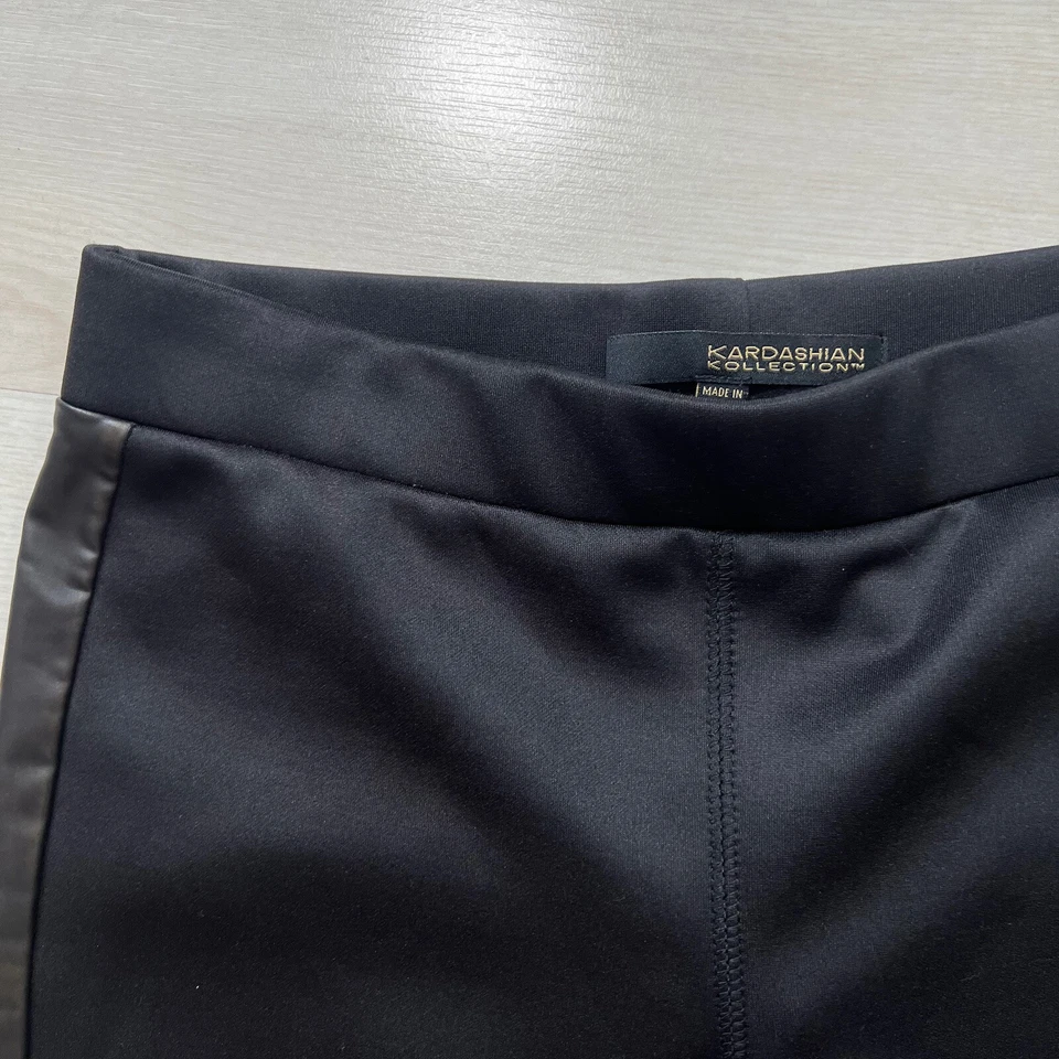 Kardashian Colección Leggings Negros Talla M Estilo Esmoquin Largo Completo Pull On Foto 3 de 4