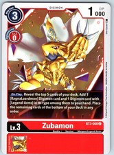 Zubamon Uncommon Release Special Booster 1.5 Normal BT3-008 U NM