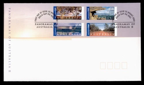 DR WHO 2002 AUSTRALIA FDC PANORAMAS COMBO $3.30 INTERNATIONAL w29729