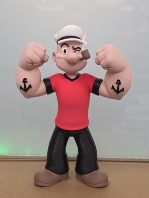 11.4  Tall Popeye the Sailor Man Figurine - Collectible 