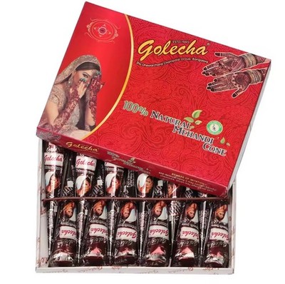 Golecha Henna Kegel aus Indien Mehandi Cone 100% Vegan Natural Tattoo Set