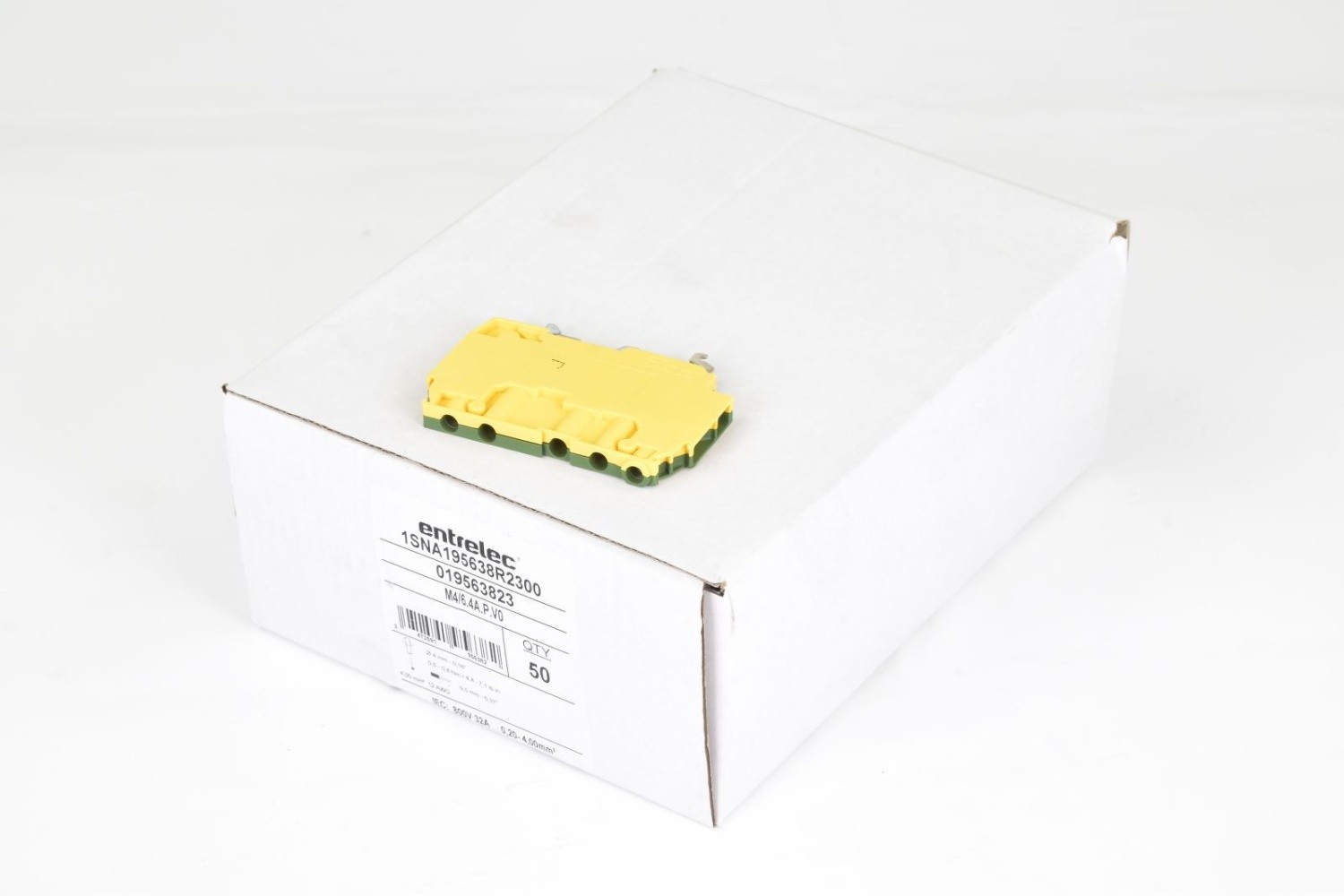 ABB 1SNA195638R2300, M4/6.4A.P.V0, Terminal Block, (1PU=50Pcs.)