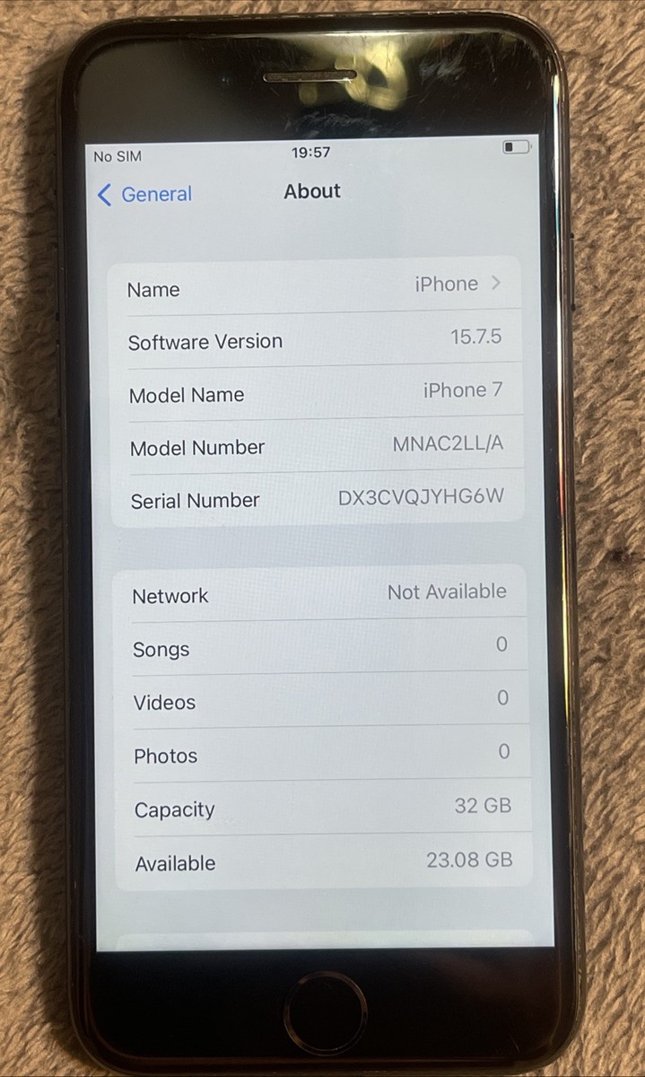 Apple iPhone 7 -32GB Black -Verizon Smartphone 4G LTE 85% | eBay
