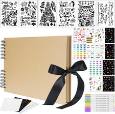 Scrapbook, 80 Pages Photo Album Craft Paper, DIY Handmade Album Scrapbook for An