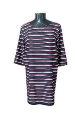 GAP Red White  Blue Striped 1/2 Sleeve Dress Casual 3/4 Sleeve Medium Easy Care
