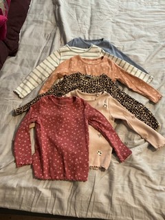 next girls long sleeve ribbed cotton tops bundle 12 18 months 6 items