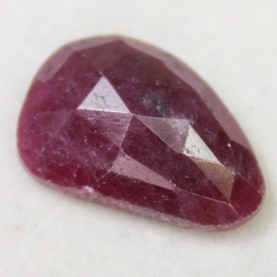 Natural Pinkish Red Ruby Rose Cut Faceted Loose Gemstone Fancy Shape 18x12x4 MM