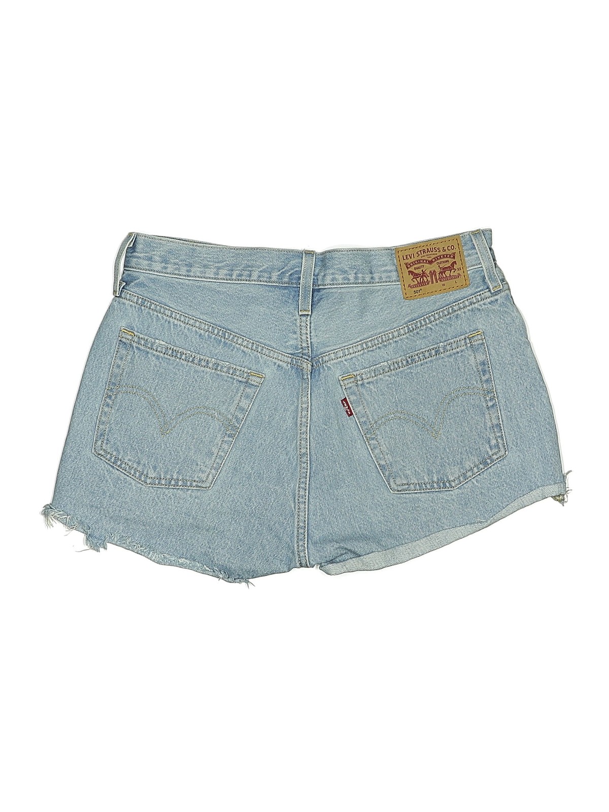 Levi's Women Blue Denim Shorts 28W thumbnail 2