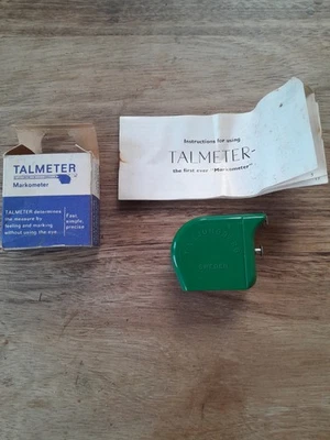 TAPEMEASURE Vintage Maßband T A Ljungberg Talmeter Markometer wie Hulstafors (grün)