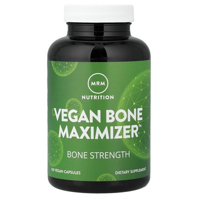 MRM Vegan Bone Maximizer 120 Vegan Capsules Milk-Free, Egg-Free, Fish Free,