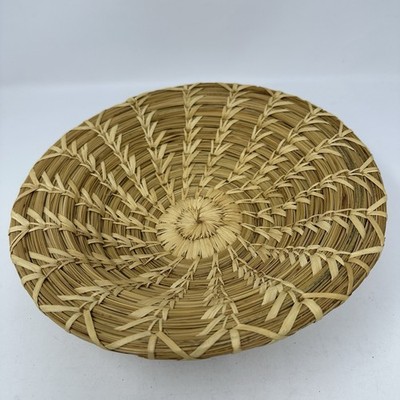 VTG Tahono O'odam (Papago) Hand-woven Basket Wheat Stitch 11'' Arizona