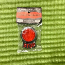 Vintage Bicycle Rear Mud guard Fender Stop Reflector Chrome Red Nos Japan