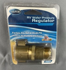 Camco 40055  Brass RV Water Pressure Regulator New