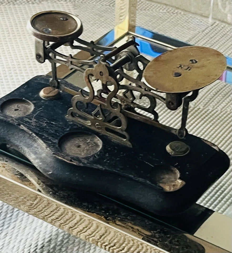 BALANCE ANCIENNE DE BUREAU PESE LETTRES XIXEME - Photo 3/4