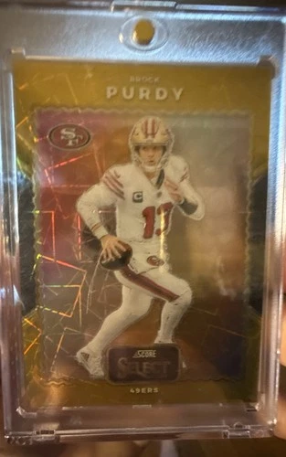 2024 Panini Select - Score Select Throwback Brock Purdy #13 Gold Prizm  01/10