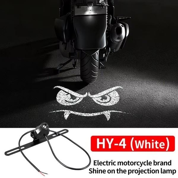 12 Volt Motorrad Kennzeichen Led Projektion Licht Mit Stroboskop Schlussleuchte-image
