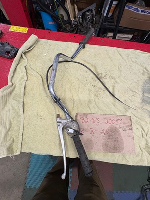 #ad 1982 83 Honda 200e handlebars throttle block brake lever $80.00
