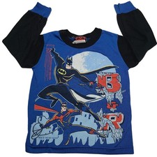 Vintage Batman  Robin 1997 Longsleeve T-Shirt DC Comics 90s Size 5 Pajama