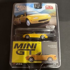 1/64 MINI GT MIJO EXCLUSIVES MAZDA MIATA MX-5 SUNBURST YELLOW ROADSTER 1 OF 2400
