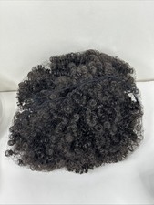 Hair Afro Kinky Curly Wig Cap Bangs Lace Adjustable Strap Black Costume Cosplay