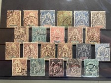 France: Lot of 22 Stamped Colonial Stamps 