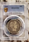 1901 Barber Silver Half Dollar F12 PCGS