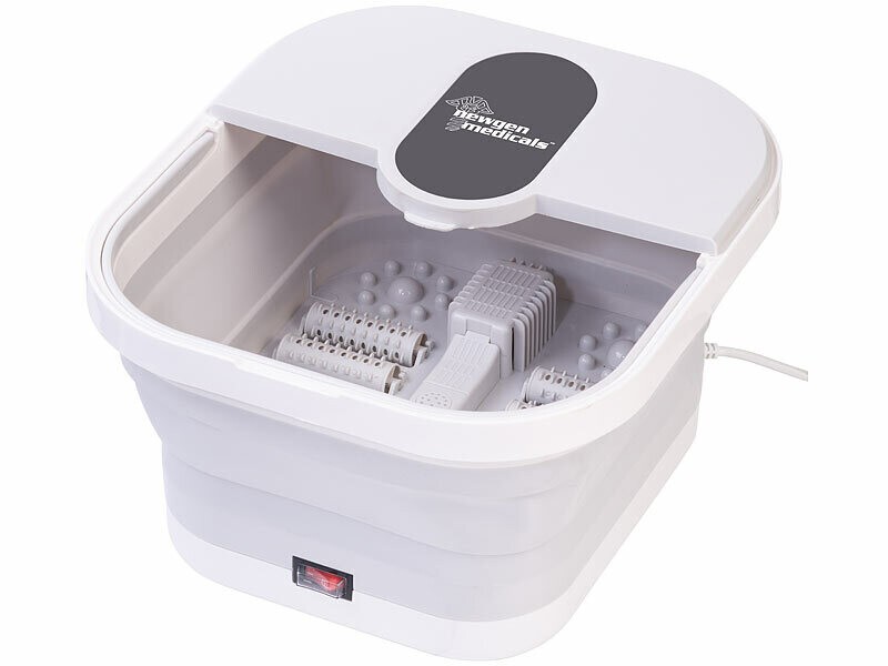 Bain de pieds pliable chauffant et massant gris anthracite Newgen Medicals