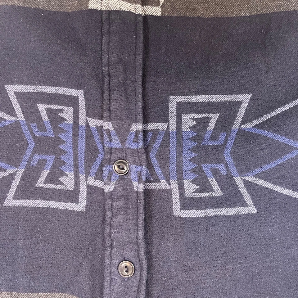 Vintage Polo Ralph Lauren Shirt Men’s 2XL Blue Aztec Southwestern - Image 4 of 4