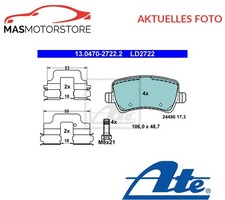 SATZ BREMSBELÄGE BREMSKLÖTZE HINTEN ATE 130470-27222 P FÜR VOLVO V70 III,V60