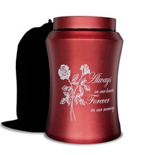 Large Cremation Urns for Adult Human Ashes, 220 lbs, Rose of Love-red