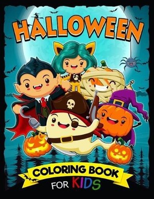 Halloween Coloring book for kids by Tiny Cactus Publishing (English) Paperback B