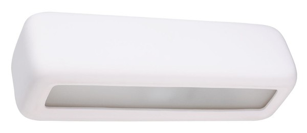 Wandleuchte Keramik Weiß Bemalbar 33 Cm Lang Modern Indirekt Up Down Wandlampe-image