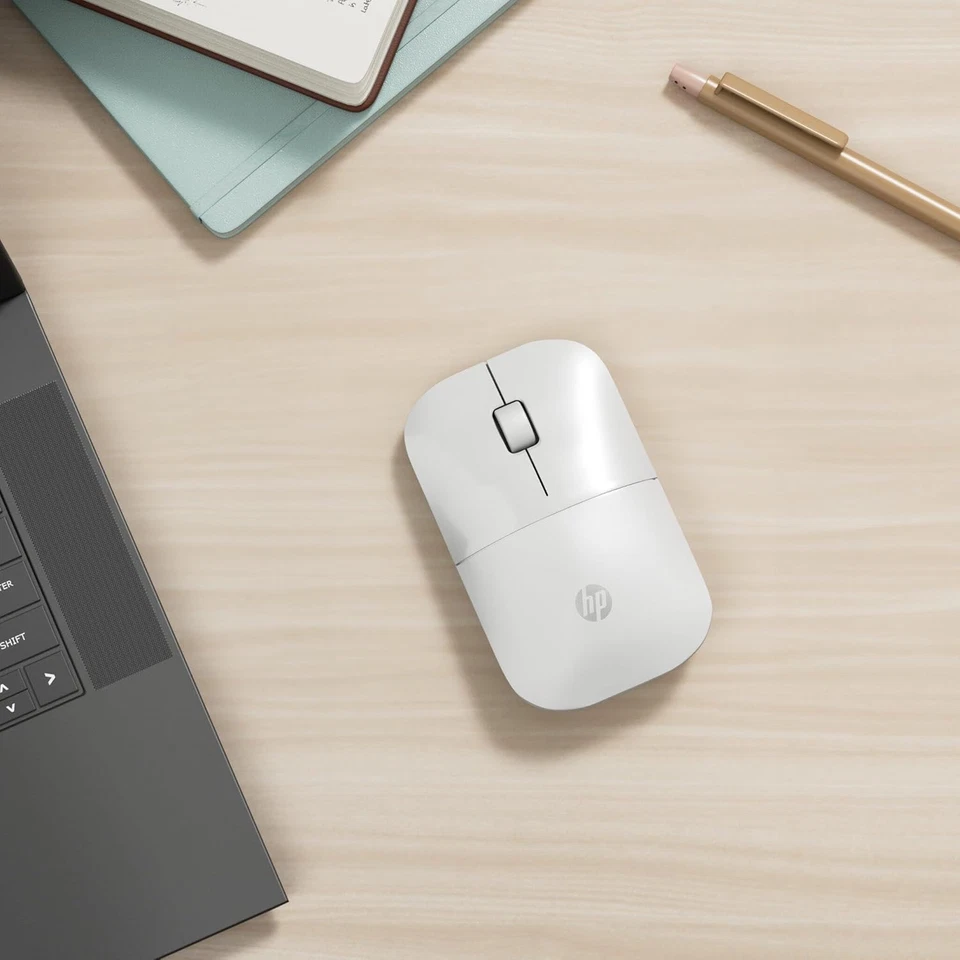 HP Z3700 White 2.4 Ghz USB Slim Wireless Mouse with Blue LED1200 DPI Optical Se - Image 2 of 4