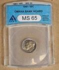 1951 ROOSEVELT DIME ANACS MS65 70020441 - OMAHA BANK HOARD