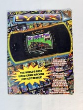Vintage Atari Lynx Video Game System Promotional Sales Brochure Catalog 1990